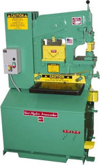 Uni-Hydro - 6" Throat Depth, 56 Ton Punch Pressure, 1-3/8" in 1/2" Punch Capacity Ironworker - 5 hp, 3 Phase, 220/480 Volts, 33" Wide x 57" High x 27-1/4" Deep - Apex Tool & Supply