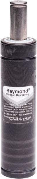 Associated Spring Raymond - M6 Fill Port, M8 Mt Hole, 45mm Rod Diam, 63.2mm Diam, 25mm Max Stroke, Nitrogen Gas Spring Cylinder - 105mm Body Length, 130mm OAL, 9,665 Lb Full Stroke Spring Force, 360 psi Initial Charge - Apex Tool & Supply