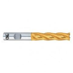 3/4" Dia. - 5-1/4" OAL - TiN HSS - CO-30° Helix - Square End SE EM - 4 FL - Apex Tool & Supply