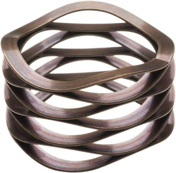 Associated Spring Raymond - 26.16mm ID x 34.93mm OD, Grade 17-7 PH Stainless Steel Multiwave Disc Spring - 0.3mm Thick, 17.78mm Overall Height, 13.23mm Deflection, 15 Lb at Deflection - Apex Tool & Supply