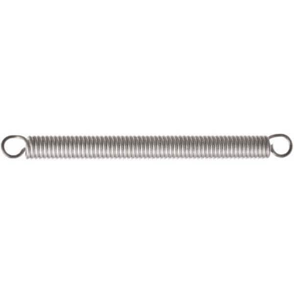 Associated Spring Raymond - 14mm OD, 136.61 N Max Load, 52.7mm Max Ext Len, Stainless Steel Extension Spring - Apex Tool & Supply