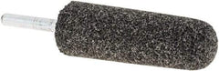 Made in USA - 1" Head Diam x 2-3/4" Thickness, A3, Tree End, Aluminum Oxide Mounted Point - Blue-Gray, Very Coarse Grade, 24 Grit, 16,100 RPM - Apex Tool & Supply