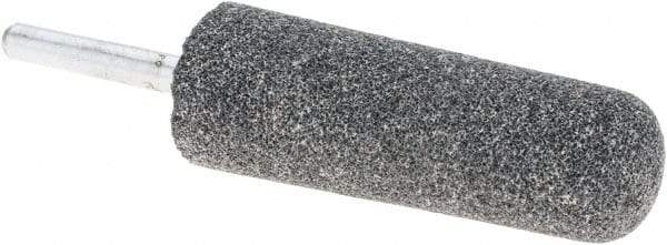 Made in USA - 1" Head Diam x 2-3/4" Thickness, A3, Tree End, Aluminum Oxide Mounted Point - Blue-Gray, Coarse Grade, 46 Grit, 16,100 RPM - Apex Tool & Supply