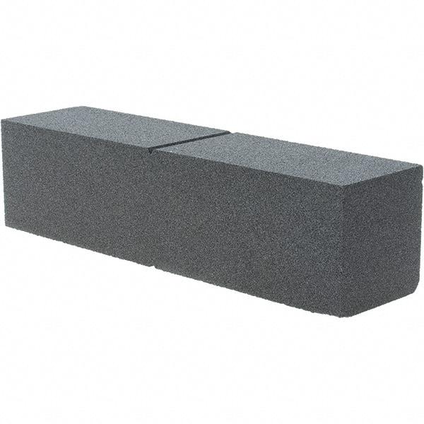 Made in USA - 80 Grit Silicon Carbide Rectangular Roughing Stone - Hard Grade, 2" Wide x 8" Long x 2" Thick - Apex Tool & Supply