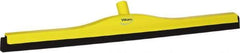 Vikan - 28" Foam Rubber Blade Bench Squeegee - Double Edge, Yellow, Plastic Holder - Apex Tool & Supply