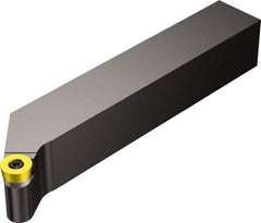 Sandvik Coromant - SRSC, Left Hand Cut, 1" Shank Height x 1" Shank Width, Neutral Rake Indexable Turning Toolholder - 6" OAL, RCMT 06 03 00 Insert Compatibility, Series CoroTurn 107 - Apex Tool & Supply