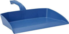 Vikan - 12-1/2" Wide Handheld Dustpan - Plastic Body, 4-1/2" Handle, Blue - Apex Tool & Supply