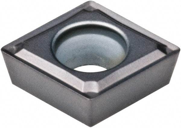Kennametal - CPMT32.52 FW Grade KCU10 Carbide Turning Insert - AlTiN Finish, 80° Diamond, 3/8" Inscr Circle, 5/32" Thick, 1/32" Corner Radius - Apex Tool & Supply