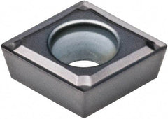 Kennametal - CPMT32.52 FW Grade KCU10 Carbide Turning Insert - AlTiN Finish, 80° Diamond, 3/8" Inscr Circle, 5/32" Thick, 1/32" Corner Radius - Apex Tool & Supply