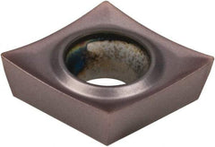 Kennametal - CPGT32.51 HP Grade KCU10 Carbide Turning Insert - AlTiN Finish, 80° Diamond, 3/8" Inscr Circle, 5/32" Thick, 1/64" Corner Radius - Apex Tool & Supply
