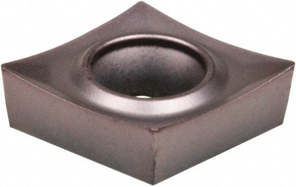 Kennametal - CCGT432 HP Grade KCU25 Carbide Turning Insert - AlTiN Finish, 80° Diamond, 1/2" Inscr Circle, 3/16" Thick, 1/32" Corner Radius - Apex Tool & Supply