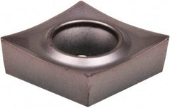Kennametal - CCGT432 HP Grade KCU25 Carbide Turning Insert - AlTiN Finish, 80° Diamond, 1/2" Inscr Circle, 3/16" Thick, 1/32" Corner Radius - Apex Tool & Supply
