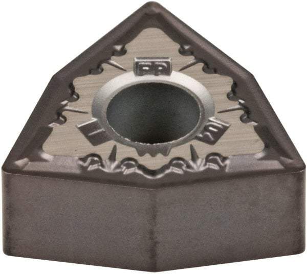 Kennametal - WNMG432 FP Grade KCU10 Carbide Turning Insert - AlTiN Finish, 80° Trigon, 1/2" Inscr Circle, 3/16" Thick, 1/32" Corner Radius - Apex Tool & Supply