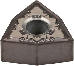 Kennametal - WNMG432 FP Grade KCU10 Carbide Turning Insert - AlTiN Finish, 80° Trigon, 1/2" Inscr Circle, 3/16" Thick, 1/32" Corner Radius - Apex Tool & Supply