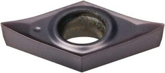 Kennametal - DCGT32.52 HP Grade KCU10 Carbide Turning Insert - AlTiN Finish, 55° Diamond, 3/8" Inscr Circle, 5/32" Thick, 1/32" Corner Radius - Apex Tool & Supply