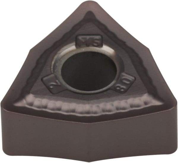 Kennametal - WNMG431 MS Grade KCU25 Carbide Turning Insert - AlTiN Finish, 80° Trigon, 1/2" Inscr Circle, 3/16" Thick, 1/64" Corner Radius - Apex Tool & Supply