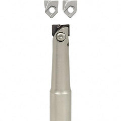 Iscar - 1" Cut Diam, 1" Shank Diam, 6.7" OAL, Indexable Square Shoulder End Mill - H.. QF Inserts, Cylindrical Shank, Series BallPlus - Apex Tool & Supply