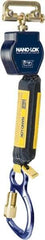 DBI/SALA - 6' Long, 420 Lb Capacity, 1 Leg Single Leg Harness Self-Retracting Lanyard - 25/32" Diam, Dyneema & Polyester Webbing, Aluminum Carabiner Anchorage Connection - Apex Tool & Supply