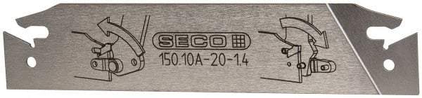 Seco - 0.843" Blade Height, 0.047" Blade Width, 4.72" OAL, Neutral Cut, Double End Indexable Cut-Off Blade - 150.10A Blade, 150.10 Series - Apex Tool & Supply