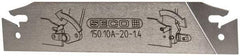 Seco - 0.843" Blade Height, 0.047" Blade Width, 4.72" OAL, Neutral Cut, Double End Indexable Cut-Off Blade - 150.10A Blade, 150.10 Series - Apex Tool & Supply