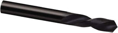 Guhring - #26 118° Spiral Flute High Speed Steel Screw Machine Drill Bit - Bright Finish, Left Hand Cut, 20mm Flute Length, 52mm OAL, Cone Relief Point, Straight Shank - Apex Tool & Supply