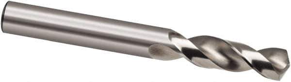 Guhring - 3/8" 130° Spiral Flute High Speed Steel Screw Machine Drill Bit - Bright Finish, Right Hand Cut, 43mm Flute Length, 89mm OAL, Cone Relief Point, Straight Shank - Apex Tool & Supply