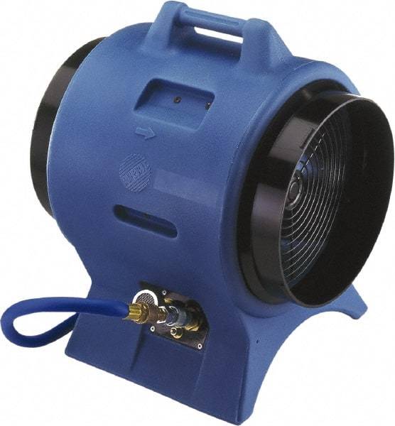 Schaefer Ventilation Equipment - 12" Inlet, Pneumatic Ventilation Fan - 1.5 hp, 2,063 CFM, Explosion Proof, 220 Max Voltage Rating - Apex Tool & Supply