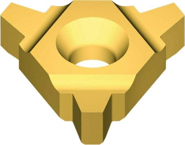 Vargus - 5UE External Left & Right Hand 3 Acme 3G Laydown Threading Insert - Grade VKX, TiN Coated Carbide, 15.88mm Inscribed Circle - Apex Tool & Supply