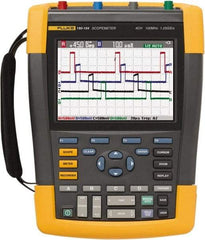 Fluke - 100 MHz, 4 Channel, Portable Oscilloscope - 2 to 100,000 V/div Vertical Deflection - Apex Tool & Supply