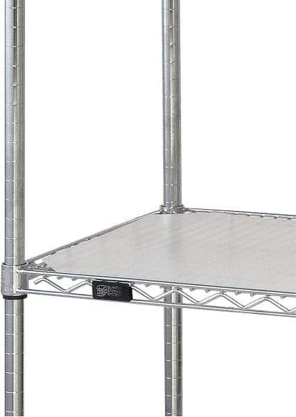 Quantum Storage - 18" Wide, Open Shelving Accessory/Component - HDPE, Polyethylene Finish, 36" Long, Use with Wire Shelving Units - Apex Tool & Supply