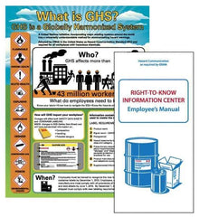 NMC - GHS General Safety & Accident Prevention Training Kit - English, 18" Wide x 24" High, White Background, Includes What is GHS Poster & Booklets - Apex Tool & Supply