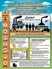 NMC - GHS General Safety & Accident Prevention Training Kit - Spanish, 18" Wide x 24" High, Blue Background - Apex Tool & Supply