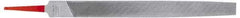 Simonds File - 6" Long, Smooth Cut, Half Round American-Pattern File - Double Cut, Tang - Apex Tool & Supply