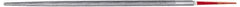 Simonds File - 10" Long, Second Cut, Round American-Pattern File - Double Cut, Tang - Apex Tool & Supply