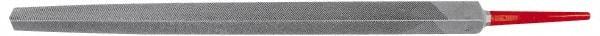 Simonds File - 8" Long, Second Cut, Triangle American-Pattern File - Double Cut, Tang - Apex Tool & Supply