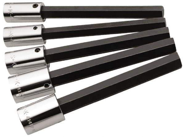 SK - 5 Piece 1/2" Drive Inch Hex Bit Socket Set - 5/16 to 5/8" Hex - Apex Tool & Supply