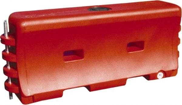 VizCon - 32" High x 6' Max Width Barrier - Low Density Polyethylene, Orange - Apex Tool & Supply