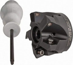 Kennametal - 2-1/2" Cut Diam, 0.138" Max Depth, 1" Arbor Hole, 5 Inserts, XE 16 Insert Style, Indexable Copy Face Mill - C7792VXE16-A2.5Z05R Cutter Style, 1.574" High, Through Coolant, Series 7792 - Apex Tool & Supply