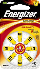 Energizer - Size 10, Zinc Air, 1 Pack, Hearing Aid Battery - 1.4 Volts, Button Tab Terminal, PR70 - Apex Tool & Supply