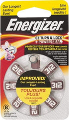 Energizer - Size 312, Zinc Air, 1 Pack, Hearing Aid Battery - 1.4 Volts, Button Tab Terminal, PR41 - Apex Tool & Supply