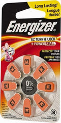 Energizer - Size 13, Zinc Air, 1 Pack, Hearing Aid Battery - 1.4 Volts, Button Tab Terminal, PR48 - Apex Tool & Supply