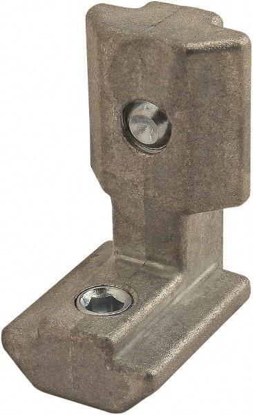 80/20 Inc. - 21mm Wide, Open Shelving Inside to Outside Hidden Corner Connector - Zinc, Clear Finish, 30mm Long, Use with 30/40 Series - Apex Tool & Supply