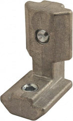 80/20 Inc. - 21mm Wide, Open Shelving Inside to Outside Hidden Corner Connector - Zinc, Clear Finish, 30mm Long, Use with 30/40 Series - Apex Tool & Supply