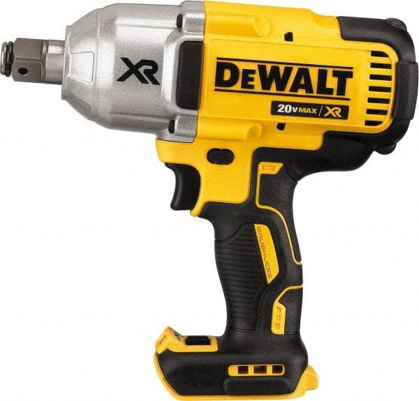 DeWALT - 3/4" Drive 20 Volt Mid-Handle Cordless Impact Wrench & Ratchet - 400/900/1,200 RPM, 0 to 2,400 BPM, 700 Ft/Lb Torque, Lithium-Ion Batteries Not Included - Apex Tool & Supply