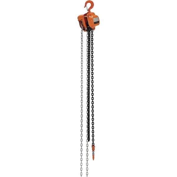 Vestil - 2,000 Lb Lifting Capacity, 10' Lift Height, Hand Hoist - Made from Chain - Apex Tool & Supply