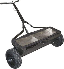 Meyer Products - 100 Lb Stainless Steel Walk Behind Drop Landscape Spreader - 13" Pneumatic Wheels - Apex Tool & Supply