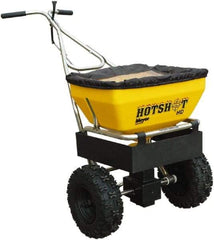 Meyer Products - 70 Lb Polypropylene Stainless Steel Walk Behind Broadcast Landscape Spreader - 13" Pneumatic Wheels - Apex Tool & Supply