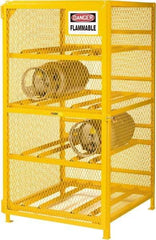 Little Giant - 4 Cylinder, Yellow Cylinder Storage Unit - 36" Wide x 40" High x 38" Deep - Apex Tool & Supply