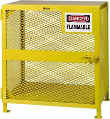 Little Giant - 4, 6 Cylinder, Yellow Cylinder Storage Unit - 36" Wide x 40" High x 38" Deep - Apex Tool & Supply