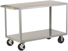 Little Giant - 3,600 Lb Capacity, 30" Wide x 65-1/2" Long x 36" High Shelf Cart - 2 Shelf, Steel - Apex Tool & Supply
